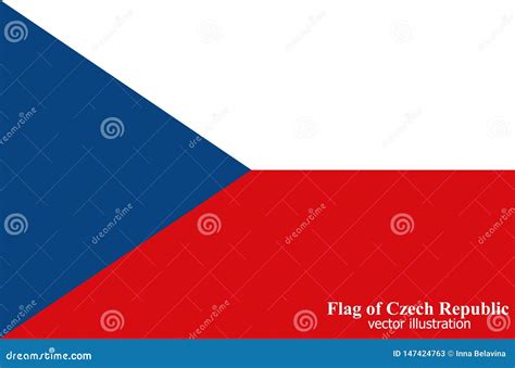 Flag of Czech Republic Vector Illustration Ilustração do Vetor