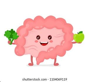 Cute Healthy Happy Brain Character Broccoli Stock Vector Royalty Free