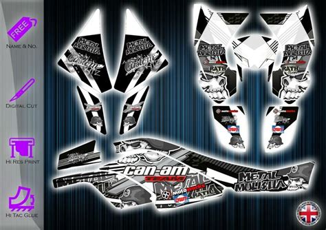 Can Am Ds450 Stickers Graphics Kit Decals Canam Ds 450 Atv Graphics