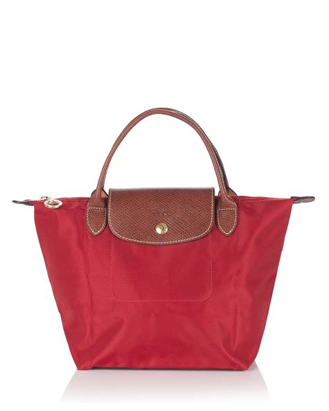 Longchamp Le Pliage Mini Tote In Red Lyst