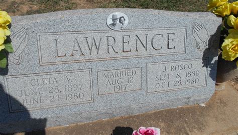 Johnnie Rosco Lawrence Memorial Find A Grave