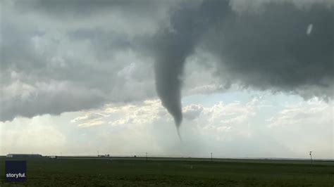 Tornado Sweeps Across Fields In Northern Texas Video