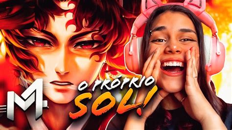 REACT Yoriichi Kimetsu No Yaiba Sol Da Noite M4rkim YouTube