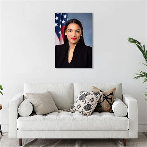 Aoc Portrait Poster Alexandria Ocasio Cortez Leinwandbild Etsy