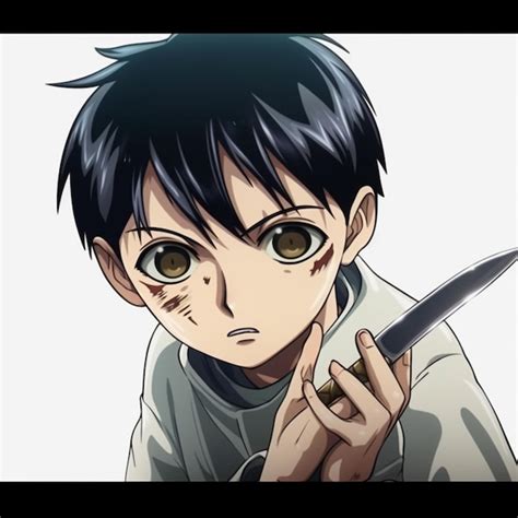 Premium AI Image | A boy with a knife in his hand is holding a knife.