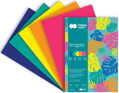 Happy Color BLOK DECO TROPIC A4 170g 20 Kartek HA 3817 2030 TROPIC