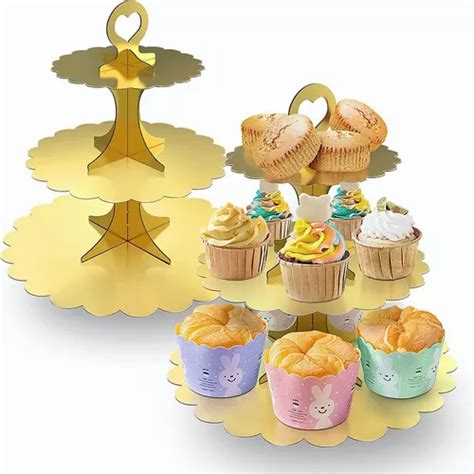 Exhibidor Niveles Soporte Base Para Cupcakes Y Postres Meses Sin