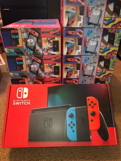 Nintendo Switch Neon Red and Neon Blue Joy-Con Console IN HAND! (Latest ...