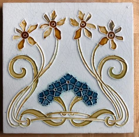 Jugendstil Fliese Art Nouveau Tile Tegel Jugendstilkachel Eur