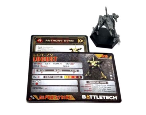 Battletech Locust Mech Pilot Cards Alpha Strike Box Set Inner Sphere