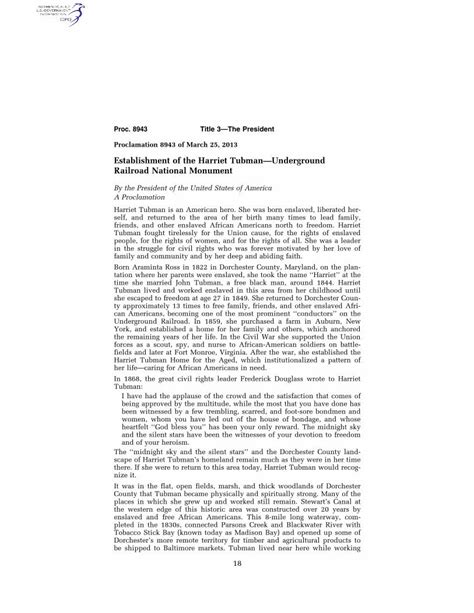 Pdf Establishment Of The Harriet Tubman—underground Tubman Home For