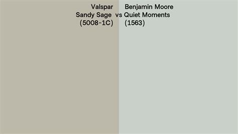 Valspar Sandy Sage 5008 1C Vs Benjamin Moore Quiet Moments 1563