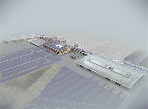 3D Model Airport Terminal Schonefeld EDDB VR AR Low Poly CGTrader