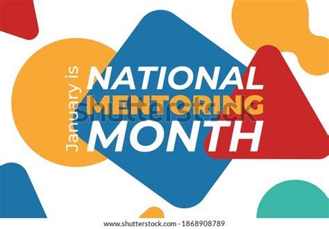 January National Mentoring Month Annual Mentoring เวกเตอร์สต็อก ปลอด