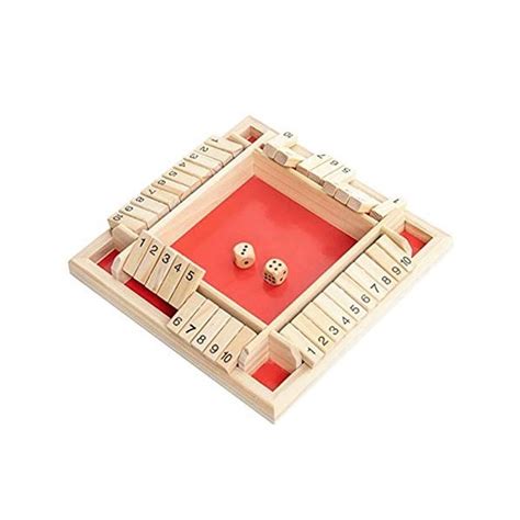 Shut The Box Jeu De Plateau en Bois Jeu De Société en Bois Classiqu