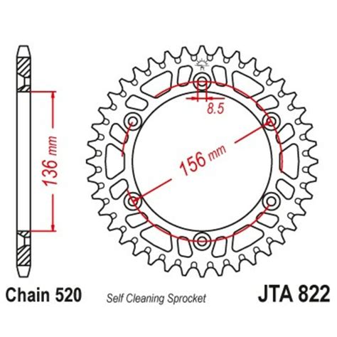 Couronne Jt Sprockets Aluminium Ultra Light Anti Boue