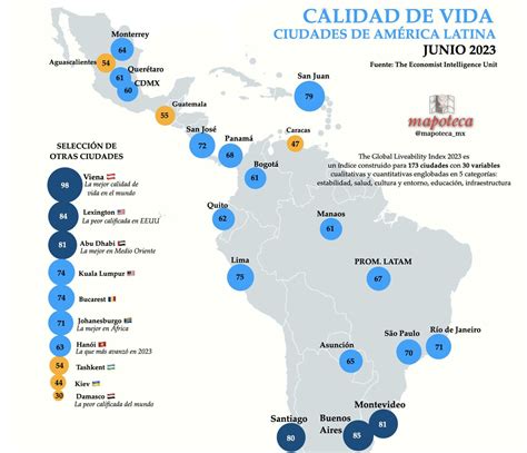 Mapoteca De Pzz On Twitter Las Ciudades Con Mejor Calidad De Vida En