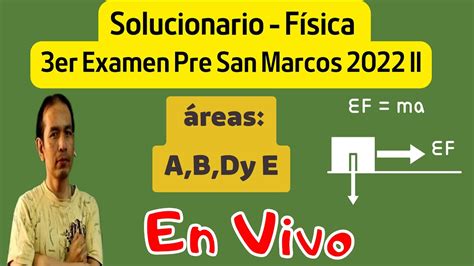 Solucionario 3er Examen Pre San Marcos 2022 II YouTube