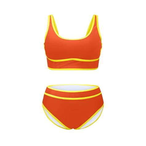 Hontri High Waist Sporty Bikini Set For Women Sexy Two Piece Summer Swimwear Pool Beach
