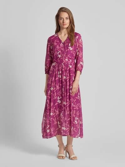 Jake S Collection Maxikleid Mit Allover Print Fuchsia Melange Online