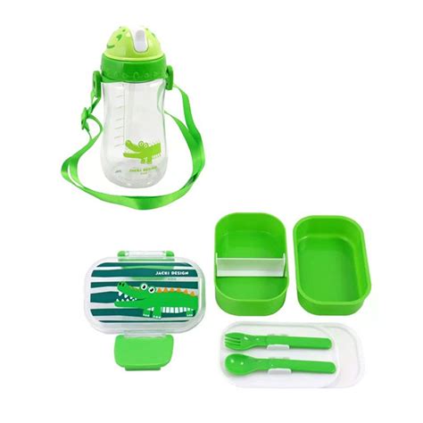 Kit Pimpolhos Pote Para Lanche De Andares E Garrafa Infantil Jacki