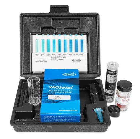 Sulfide VACUettes Visual High Range Kit CHEMetrics Inc