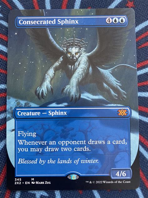 Consecrated Sphinx Non Foil Borderless Ext Art 2x2 Mtg Nmmt Double