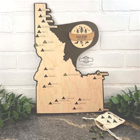 Idaho State Parks Travel Map – 1331 Custom Decor & Goods