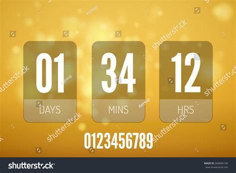 transparent vector countdown timer clock counter stock vector royalty