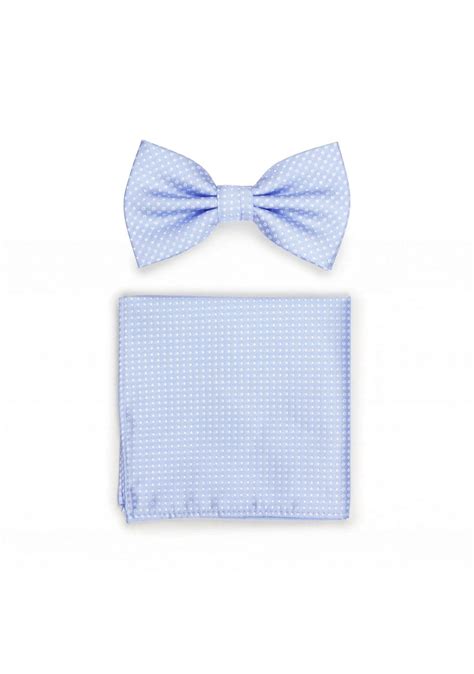 Baby Blue Bow Tie Set | Matching Bow Tie and Pocket Square Set in Baby ...