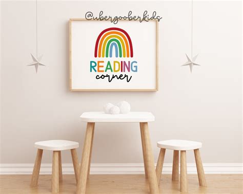 Reading Corner Wall Art Classroom Art Playroom Wall Decor - Etsy