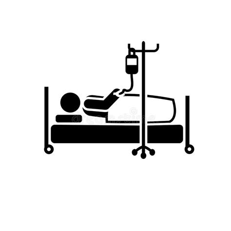 Bed Bloed Het Ziekenhuis Geduldig Ziek Pictogram Element Van Aedes