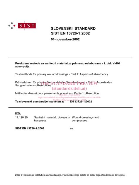 Sist en 13726 1 2002 | PDF | Chloride | Chemistry