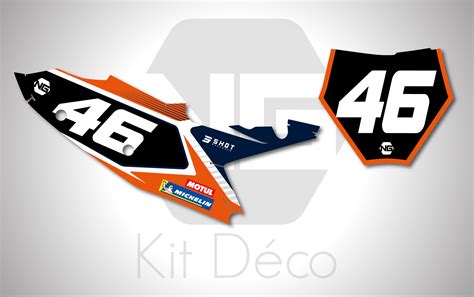 Kit déco fond de plaque numéro KTM SX SXF DAFY Team 2023 50 65 85 125