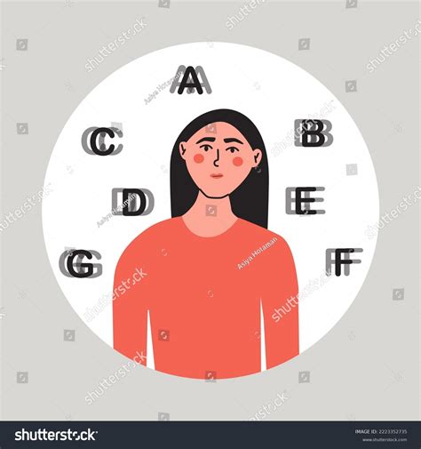 Blurred Vision Difficulty Focusing Concept Eye Stock Vector Royalty