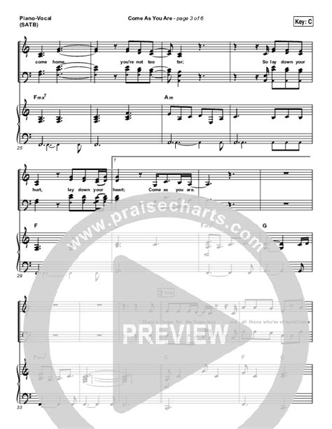 Come As You Are Sheet Music PDF (David Crowder) - PraiseCharts