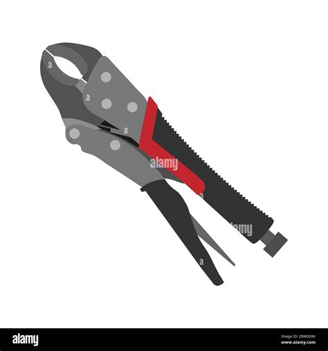 Locking Pliers Tool Vector Flat Illustration Stock Vector Image And Art