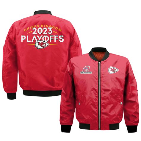 Kansas City Chiefs Chiefs Kingdom 2023 Playoffs Iconic Printed Bomber ...