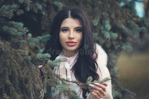 Cute Brunette Woman Natural Beauty Stock Image Image Of Lady Female