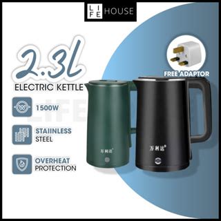 L Electric Kettle Stainless Steel Cerek Elektrik W Electric Jug