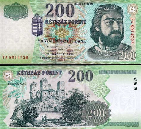 Hungary 200 Forint 1998 Unc P 178 Fortumor Numismatic Center