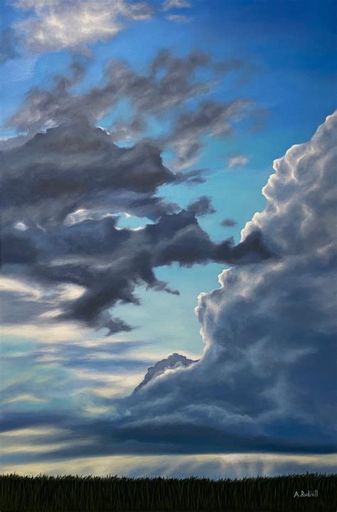 Storm Cloud Original Oil Painting. 24x36 Original Oil | Etsy