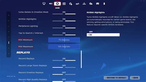 Fortnite FOV slider - All settings comparison - Pro Game Guides