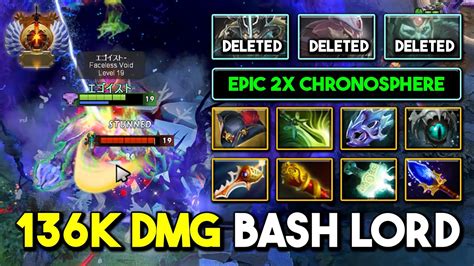 K Damage Bash Lord Faceless Void Max Slotted Item Build Epic X