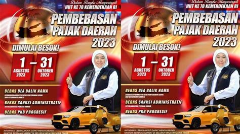 JANGAN SAMPAI TERLEWATKAN Pemprov Jatim Kembali Gelar Pemutihan Pajak