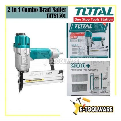 Total 2 In 1 Combo Brad Nailer GA18 TAT81501