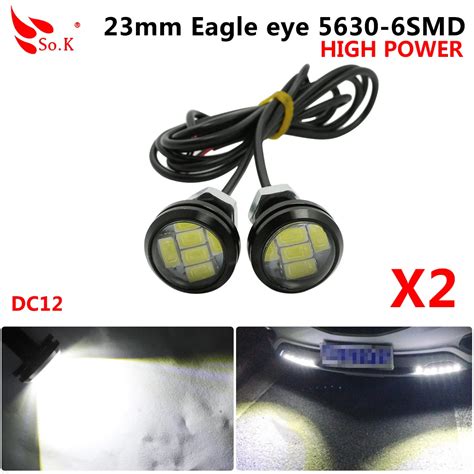 Pcs Mm Drl Led Eagle Eye V Chips Smd Led Bulb Daytime