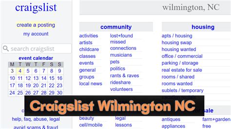 Exploring The Benefits And Features Of Craigslist Wilmington Nc