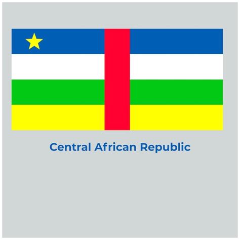 La Bandera De La Rep Blica Centroafricana Vector Premium