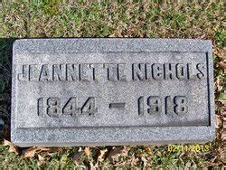 Jeannette Gilmore Nichols 1844 1918 Mémorial Find a Grave